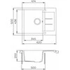 Compotexa Akmens masės plautuvė HELIKA Tessa SQT102AW, Silicsana spalva: Balta | Alba 710