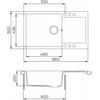Compotexa Akmens masės plautuvė HELIKA TessaPlus SQT104AWP, Silicsana spalva: Grafitas | Graphite 222