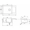 Compotexa Akmens masės plautuvė HELIKA TessaPlus SQT105AWP, Silicsana spalva: Šviesiai pilka | Light pilkas 221