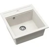 Compotexa Dirbtinio granito plautuvė HELIKA Tessa SQT100W, Silicsana spalva: Balta | Alba 710