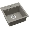 Compotexa Dirbtinio granito plautuvė HELIKA Tessa SQT100W, Silicsana spalva: Šiltas betonas | Argent 220