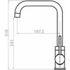 Compotexa Plautuvės maišytuvas HELIKA Mirrus 5063 Silicsana, Maišytuvo spalva: Balta | Alba 710