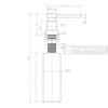 Compotexa Skysto muilo dozatorius plautuvei HELIKA DH-002, plieno spalvos