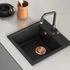 Plautuvės maišytuvas HELIKA Unus 5033-601, juodos spalvos, neteisingas: Juoda | Juodas metallic 601
