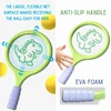 Badmintono rinkinys vaikams su raketėmis, putplasčio kamuoliuku ir dinozauro formos plunksnakočiu WOOPIE