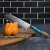 Damasko Plieno 20.1cm Santoku Peilis Usugiri JH-D-015
