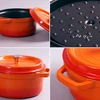 Emaliuotas ketaus puodas TETSU Stew 4,8 litro, Raudonas, 26 cm.