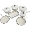 Emaliuotų ketaus puodų rinkinys TETSU Stew 7, Baltas