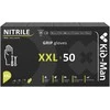 MAN Pirštinės vienkartinės nitrilinės GRIP "XXL" 50vnt. juodos