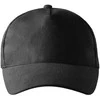 Malfini As Kepurė su Snapeliu MALFINI 5P 307 Unisex, Juoda 340g/m2