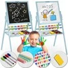 Ricokids Vaikiška dvipusė magnetinė piešimo lenta su priedais, mėlyna