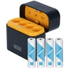 „Newell“ keturių kanalų įkroviklis ir 4 AA ličio jonų įkraunamų baterijų rinkinys – 2200 mAh
