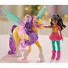 Akademia Jednorożców Magia Skrzydeł Rinkinys lalka Ava i figurka jednorożca Leaf + priedai Unicorn Academy Wing Magic