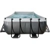 EXIT Juodas Leather pool 400x200x100cm with sand filter pump - juodas