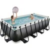 EXIT Juodas Leather pool 400x200x100cm with sand filter pump - juodas