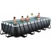 EXIT Juodas Leather pool 540x250x100cm with sand filter pump - juodas