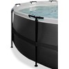 EXIT Juodas Leather pool ø488x122cm with sand filter pump and dome - juodas