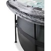 EXIT Juodas Leather pool ø488x122cm with sand filter pump and dome - juodas