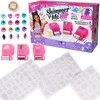 Spin Master „Cool Maker“, „Shimmer Me“ kūno meno papildymo pakuotė su išskirtiniais blizgučiais, 3 metalinės folijos, daugiau nei 120 dizainų, laikinos tatuiruotės vaikams nuo 8 metų amžiaus, vaikiškų tatuiruočių rinkinys, 8 metai, daugiaspalvis