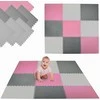 Dėlionė Humbi Foam Mat Foam Puzzle 9 vnt. rožinis grafito pilkas 180 x 180 x 1 cm