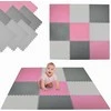 Dėlionė Humbi Foam Mat Foam Puzzle 9 vnt. rožinis grafito pilkas 180 x 180 x 1 cm