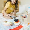 Polesie MELISSA &amp; DOUG žaidimų rinkinys Medinis sumuštinių stalviršis su griežinėliais ir stack'ais