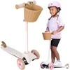 EVO reguliuojamas triratis paspirtukas vaikams, „Mini Cruiser“, su krepšeliu, 2+m., rožinės spalvos
