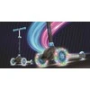 EVO reguliuojamas 3 ratų paspirtukas vaikams Eclipse Mėlyna Light Up ratai ir denis