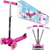 Almarina EVO reguliuojamas 3 ratų paspirtukas vaikams Light Up Mini Cruiser Rožinė Light Up Wheels
