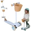EVO reguliuojamas triratis paspirtukas vaikams, „Mini Cruiser“, su krepšeliu, 2+m., mėlynos spalvos