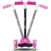 Almarina EVO reguliuojamas 3 ratų paspirtukas vaikams Light Up Mini Cruiser Rožinė Light Up Wheels