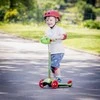 EVO reguliuojamas triratis paspirtukas vaikams su šviečiančiais mini kruiziniais motociklais ir šviečiančiais dinozaurų formos ratukais