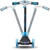 EVO sulankstomas reguliuojamas 3 ratų vaikiškas paspirtukas Rainbow Blast mini Cruiser mėlynai švytintis denis