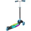 EVO sulankstomas reguliuojamas 3 ratų vaikiškas paspirtukas Rainbow Blast mini Cruiser mėlynai švytintis denis