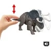 Mattel Dinozauro figūrėlė Nasutoceratops Juros pasaulio atgimimas Wild Riaumojimo garsas 30 cm