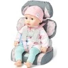Casdon Baby Huggles Automobilinė kėdutė lėlei, pilkos spalvos