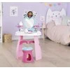Smoby „Gabi Cat House“ didelis tualetinis staliukas su veidrodžiu ir taburete + 10 aksesuarų grožio salonas