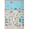 Humbi Dvipusė edukacinė putų kilimėlė Gatvės Gyvūnai 120 x 180 x 2 cm pastelinė stora