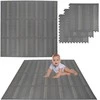 Humbi Foam Mat Foam Puzzle 9 vnt. Pilkas raštas 180 x 180 x 1 cm