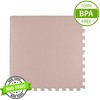 Humbi putplasčio kilimėlis 180x60, didelė putplasčio dėlionė, atspari vandeniui, saugi, 3 vnt., šviesiai rožinės spalvos
