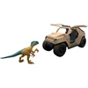 Jurassic World rinkinys su dinozauro velociraptoro figūrėle ir transporto priemone