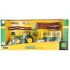 Klein John Deere traktorius su dviem priekabomis