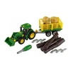 Klein John Deere traktorius su dviem priekabomis