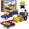 TREFL 61979 Connect 2in1 Bricks - Statybinės transporto priemonės / visureigis su priekaba