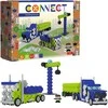 TREFL 61977 Klocki Connect 2in1 - Sunkvežimis / Statybų aikštelė