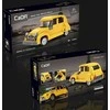 Klocki Konstrukcyjne CaDA Auto miejskie Važiuoklė Geltona Autko Citroen 2CV 298 dalys