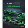 CaDA statybinės plytos F1 Kick Sauber sportinis lenktyninis automobilis 2553 vienetai C64010W