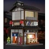 CaDA statybiniai kaladėlės Izakajos japoniško stiliaus užeigos pastatas su LED šviesa, 1195 detalės, C66019W