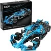 CaDA statybiniai blokai Didelis lenktyninis automobilis 60 cm Sportinis automobilis Elektrinis Super Racing Car Žydra lenktyninis automobilis Važiuoklė 1667 dalys