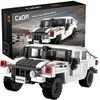 CaDA Construction Blocks mažas automobilis Važiuoklė Humvee balta visureigis 328 dalys